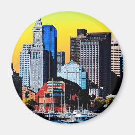 Die Poster Card des Custom House Boston USA Magnet