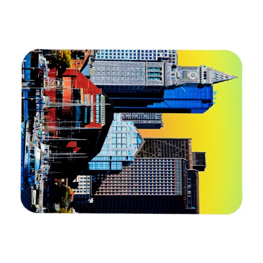 Die Poster Card des Custom House Boston USA Magnet (Horizontal)