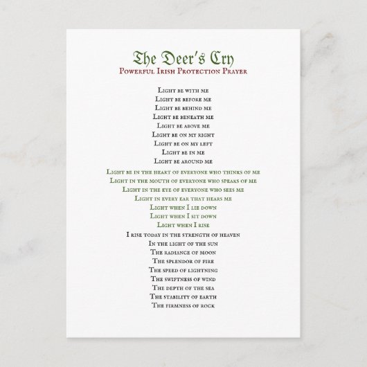 Die Posterkarte des Hirsches Postkarte (Vorderseite)