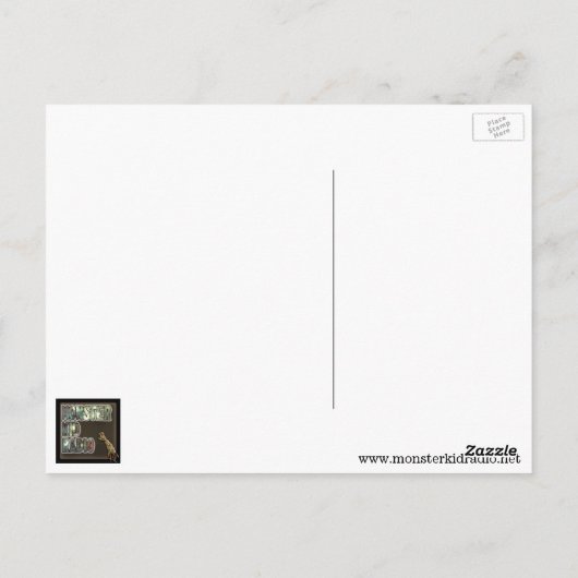 Die Postkarte aus dem Monster Kid Radio (Rückseite)