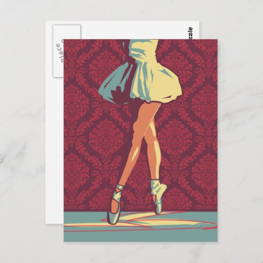 Die Postkarte Ballerina (Vorne/Hinten)
