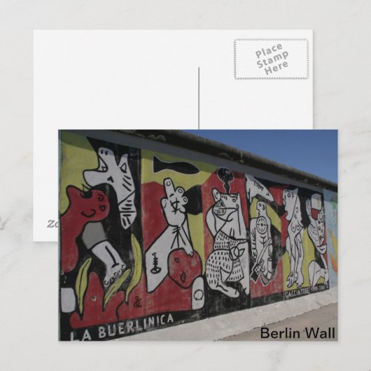 Die Postkarte der Berliner Mauer (Vorne/Hinten)