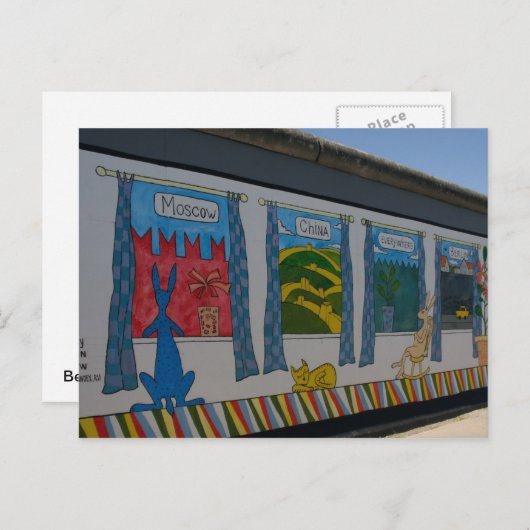 Die Postkarte der Berliner Mauer (Vorne/Hinten)