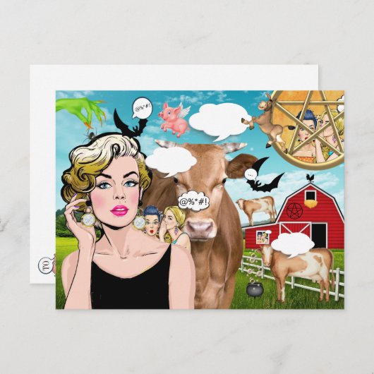 Die Postkarte der Klatschen (Vorne/Hinten)