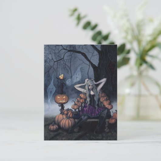Die Postkarte der Kürbiskönigin (Stehend Vorderseite)
