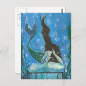 Die Postkarte der Meerjungfrau (Vorne/Hinten)
