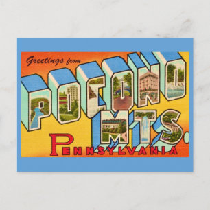 Die Postkarte der Pocono Mountains