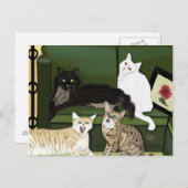 Die Postkarte der vier kleinen Löwen (Vorne/Hinten)