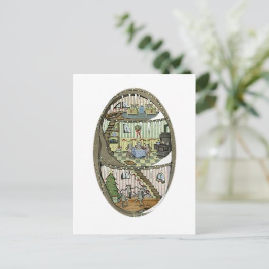 Die Postkarte der Weihnachtsmäuse (Stehend Vorderseite)
