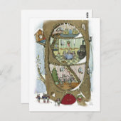 Die Postkarte der Weihnachtsmäuse (Vorne/Hinten)