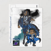 Die Postkarte der zwei Pulpys (Vorne/Hinten)