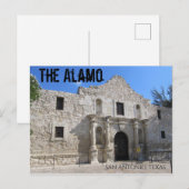 Die Postkarte des Alamo San Antonio Texas (Vorne/Hinten)
