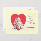 Die Postkarte des besten Freundes Valetine (Vorne/Hinten)