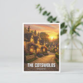 Die Postkarte des Cotswolds-Dorfes (Stehend Vorderseite)