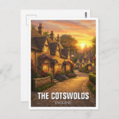 Die Postkarte des Cotswolds-Dorfes (Vorne/Hinten)