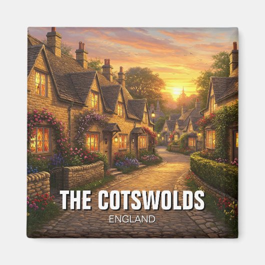 Die Postkarte des Cotswolds-Dorfes Magnet (Vorne)