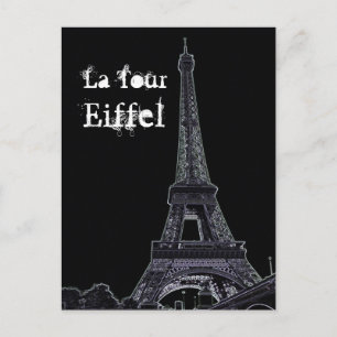 Die Postkarte des Eiffelturms