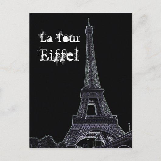 Die Postkarte des Eiffelturms (Vorderseite)