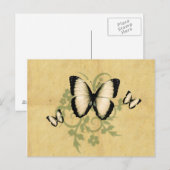 Die Postkarte des einfachen Schmetterlings (Vorne/Hinten)
