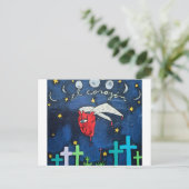 Die Postkarte des fliegenden Herzens (Stehend Vorderseite)