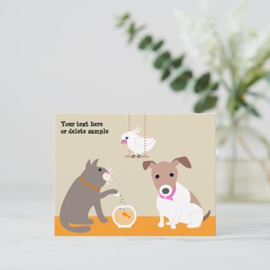 Die Postkarte des Haustier-Modells (Stehend Vorderseite)