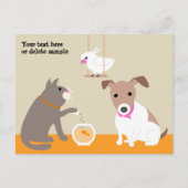 Die Postkarte des Haustier-Modells (Vorderseite)