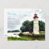 Die Postkarte des Leuchtturms (Vorne/Hinten)
