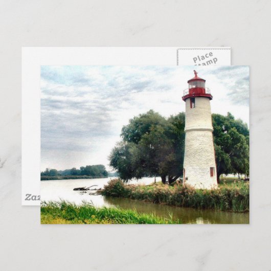 Die Postkarte des Leuchtturms (Vorne/Hinten)