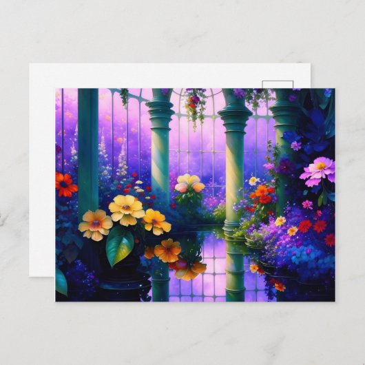 Die Postkarte des Magischen Gartens (Vorne/Hinten)