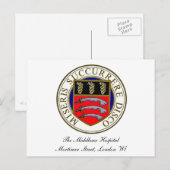 Die Postkarte des Middlesex-Krankenhauses mit dem  (Vorne/Hinten)