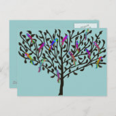 Die Postkarte des Papageienbaums (Vorne/Hinten)