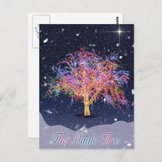 Die Postkarte des Zauberbaums (Vorne/Hinten)