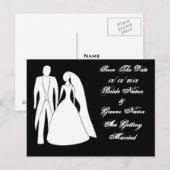 Die Postkarte für das Hochzeitdatum gerettet (Vorne/Hinten)