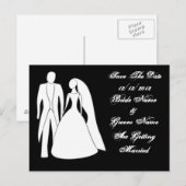 Die Postkarte für das Hochzeitdatum gerettet (Vorne/Hinten)