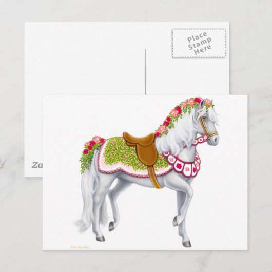 Die Postkarte für das Rose (Vorne/Hinten)