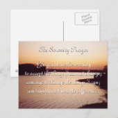 Die Postkarte für das ruhige Gebet (Vorne/Hinten)