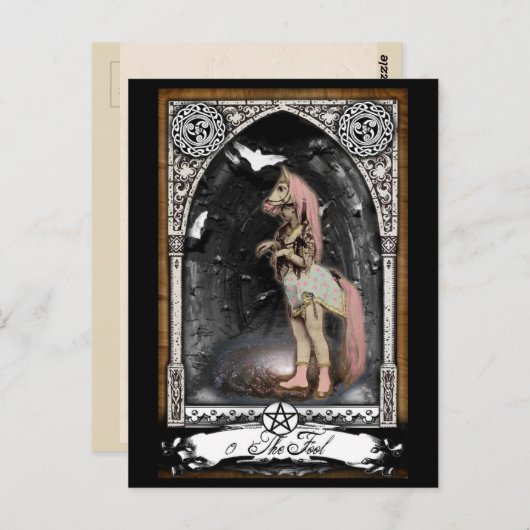 Die Postkarte für das Viktorianische dumme Tarot (Vorne/Hinten)