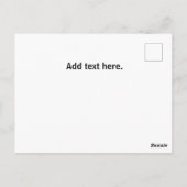 Die Postkarte für den Real Rstate Agent (Rückseite)