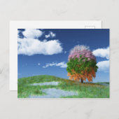 Die Postkarte für den Saisonbaum (Vorne/Hinten)