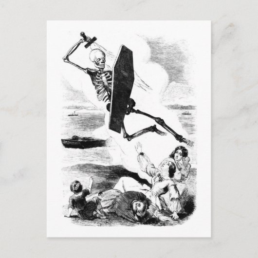 Die Postkarte für die Quarintine Frage (Vorderseite)