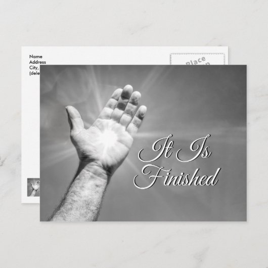 Die Postkarte ist fertig (Vorne/Hinten)