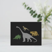 Die Postkarte mit 4 Dinos (Stehend Vorderseite)