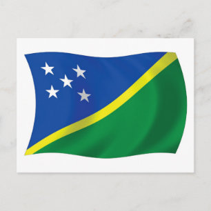 Die Postkarte mit der Flagge der Salomonen