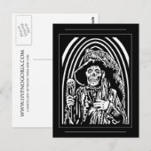 Die Postkarte "Roter Tod" (Vorne/Hinten)