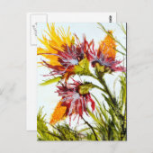 Die Postkarte "sprengend", die Kunst durch JAC (Vorne/Hinten)