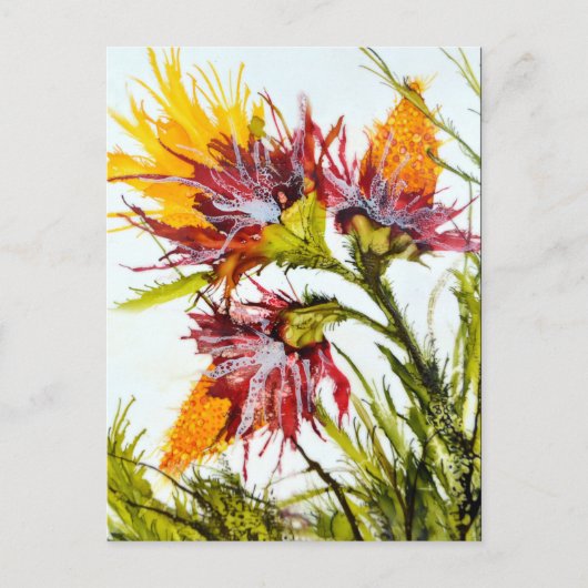 Die Postkarte "sprengend", die Kunst durch JAC (Vorderseite)