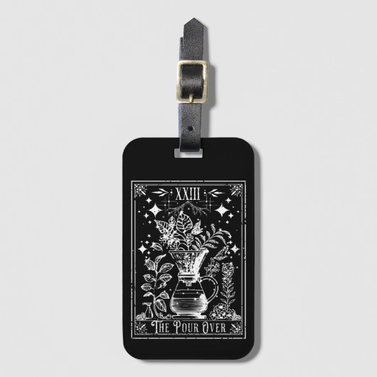 Die Pour over Coffee Tarot Card Gepäckanhänger (Vorderseite Vertikal)