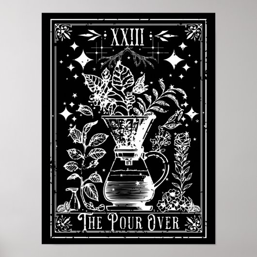 Die Pour over Coffee Tarot Card Poster (Vorne)