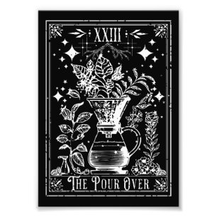 Die Pour-Over-Kaffee-Tarotkarte Fotodruck