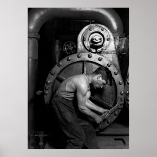 DIE POWERHOUSE MECHANIC - 1920 - LEWIS HINE POSTER
